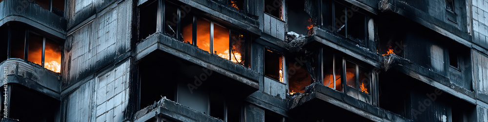 Fire Damage to Multi-Story Building Exterior Fire Damage to Multi-Story Building Exterior