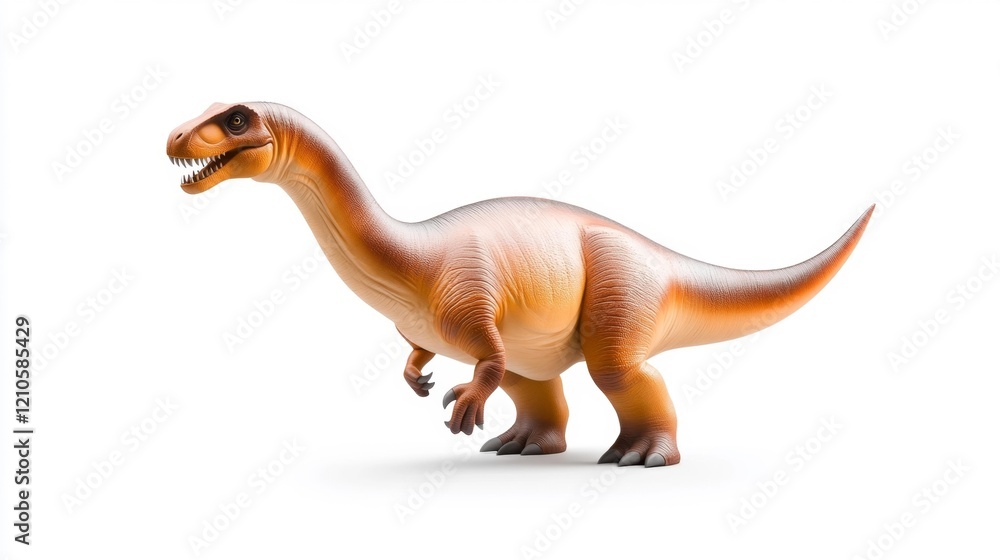 Apatosaurus Dinosaur Model on White Background. Generative AI Apatosaurus Dinosaur Model on White Background. Generative AI