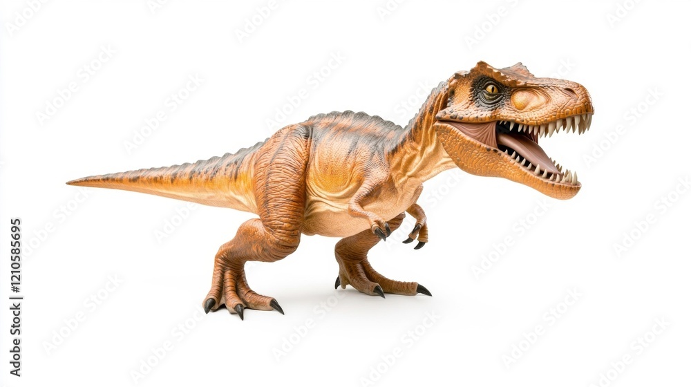 Obraz premium Deinonychus Dinosaur on White Background. Generative AI