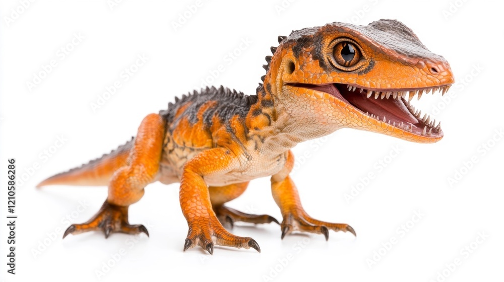 Obraz premium Coelophysis Dinosaur Model on White Background. Generative AI