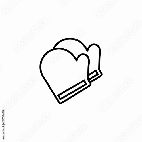 cooking gloves icon sign vector
