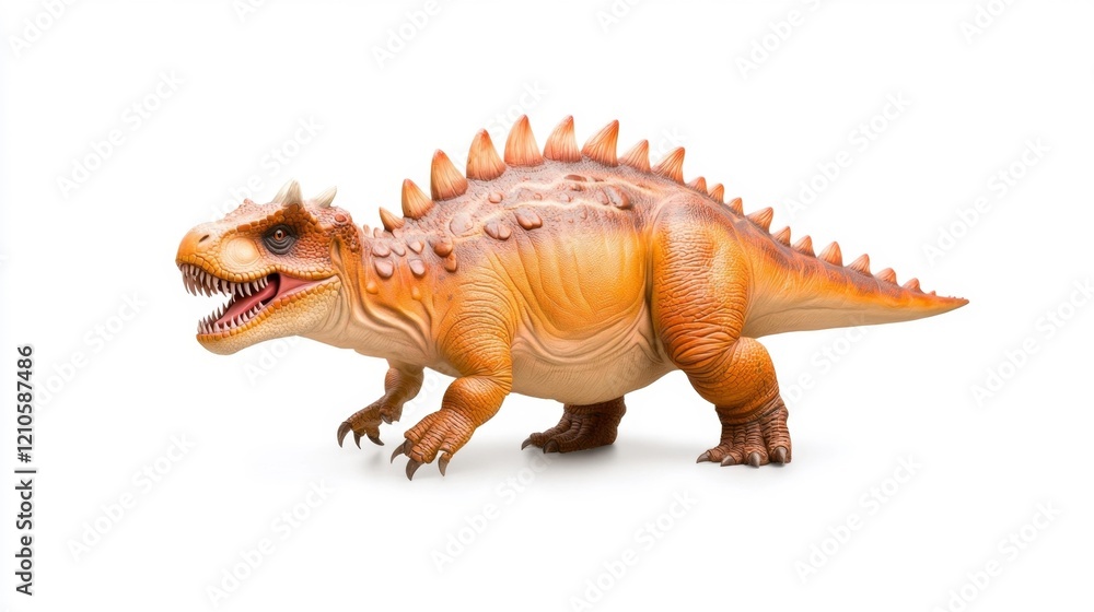 Thescelosaurus model isolated on a white background. Generative AI Thescelosaurus model isolated on a white background. Generative AI