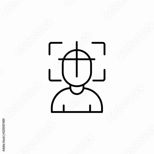 face detection icon sign vector