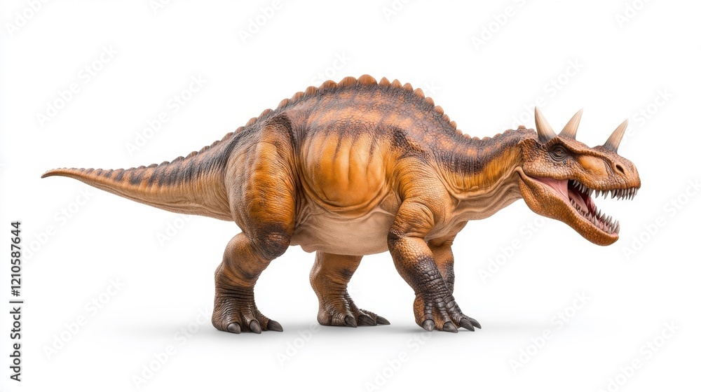 Obraz premium Saurolophus Dinosaur on White Background. Generative AI