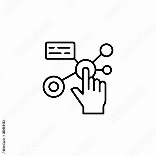 interactive touch icon sign vector