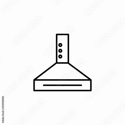 kitchen air extractor icon sign vector