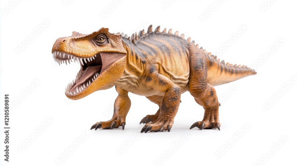 Obraz premium Rhombosuchus Dinosaur Model on White Background. Generative AI