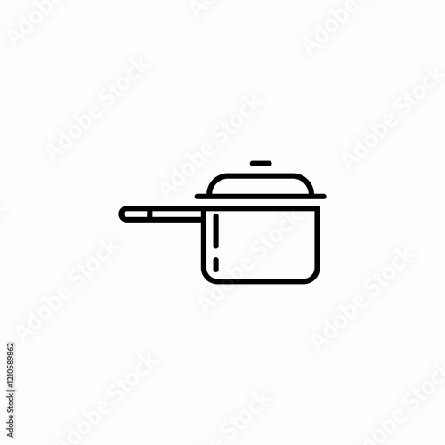 lid pot icon sign vector