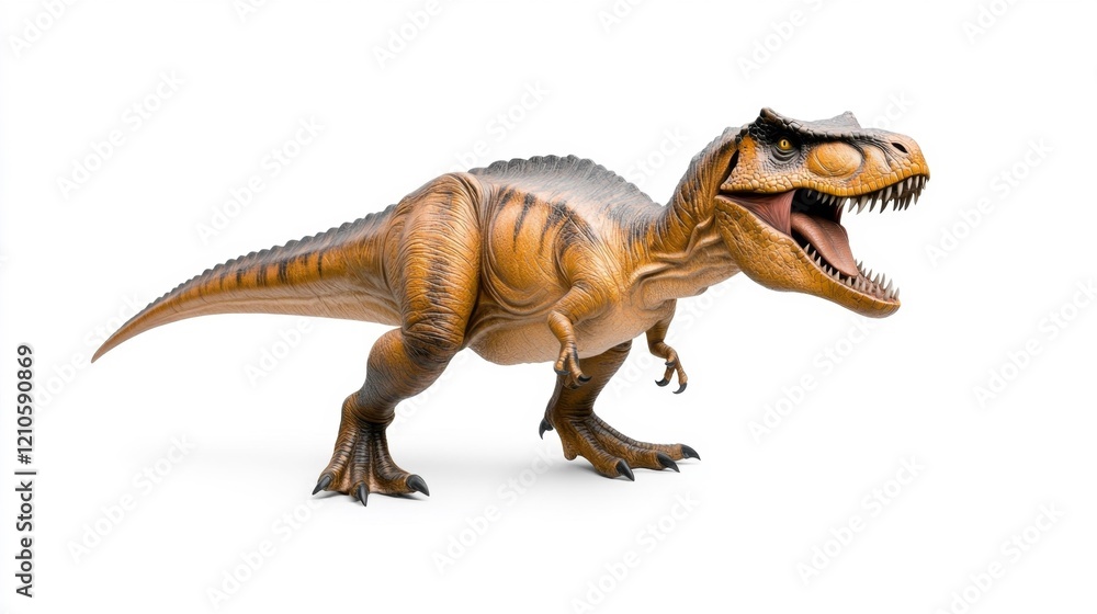 Obraz premium Sinornithosaurus Dinosaur on White Background. Generative AI