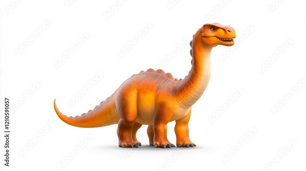 Naklejka premium Futalognkosaurus dinosaur model isolated on white background. Generative AI