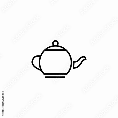 tea serving icon sign vector