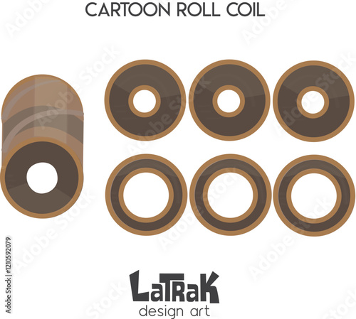 roll coil vector object