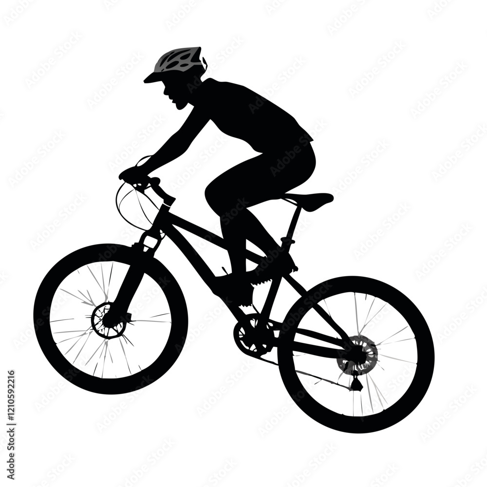 Fototapeta premium Bicycle and Cycling Silhouettes Vector