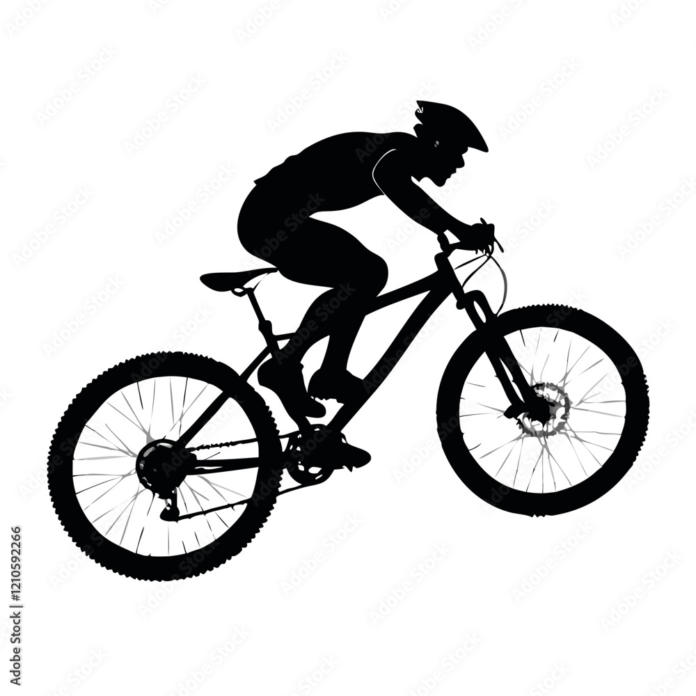 Obraz premium Bicycle and Cycling Silhouettes Vector