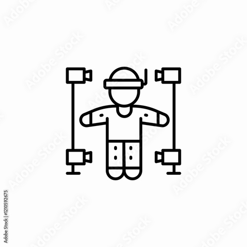 virtual reality sensor icon sign vector