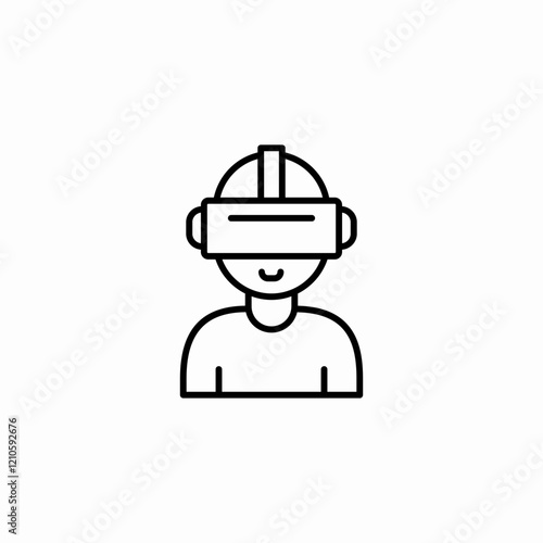 virtual reality headset icon sign vector