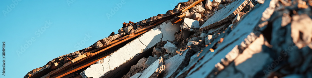 Demolished Structure Rubble and Debris Demolished Structure Rubble and Debris