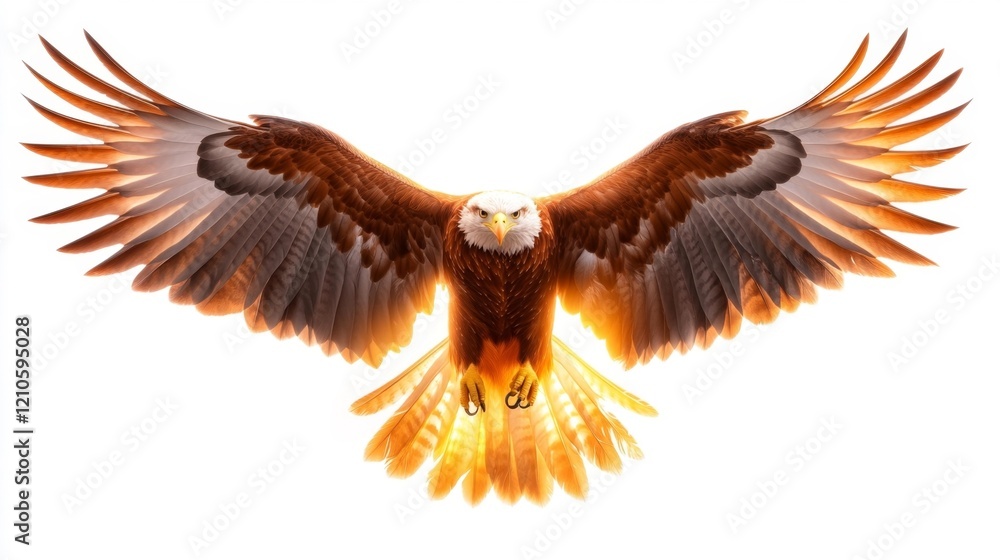 Fototapeta premium Majestic Roc Bird of Prey with Open Wings. Generative AI