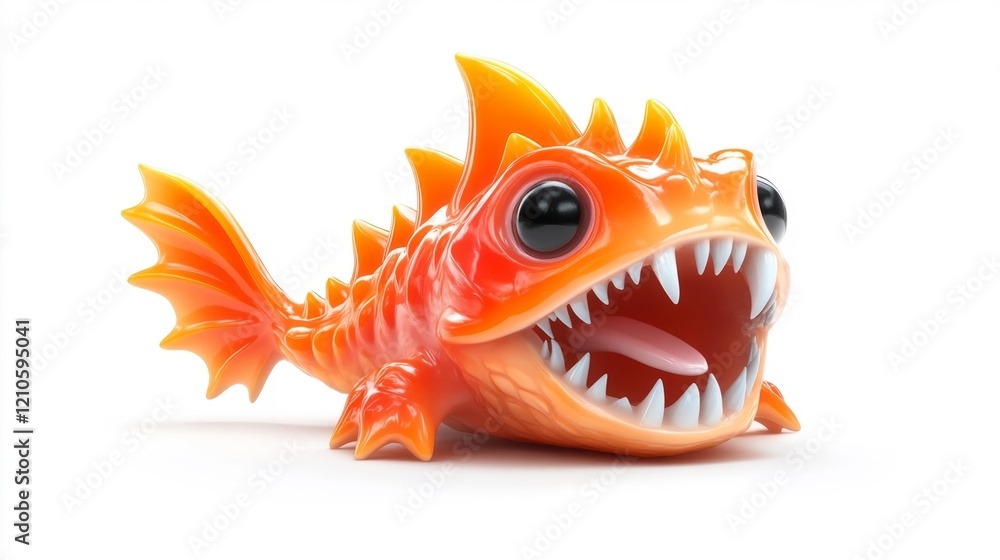 Fototapeta premium Jabberwocky: Nonsense Monster in White Background. Generative AI