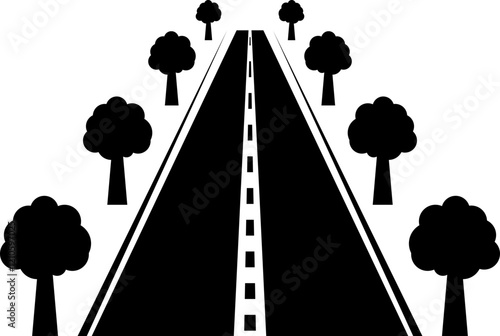 Highway Paved Road Symbol Icon