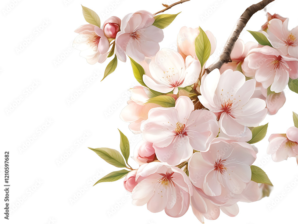 Delicate Pink Cherry Blossoms in Full Bloom Delicate Pink Cherry Blossoms in Full Bloom