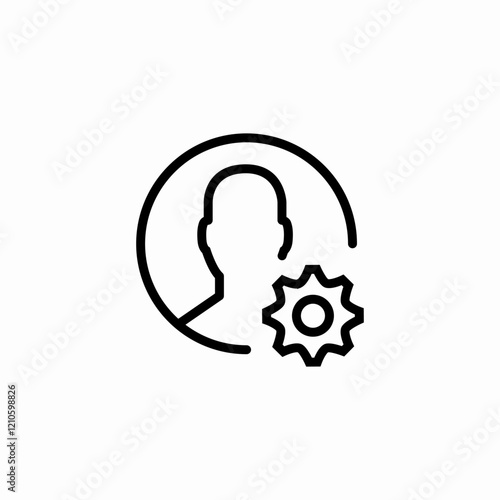 contact settings icon sign vector