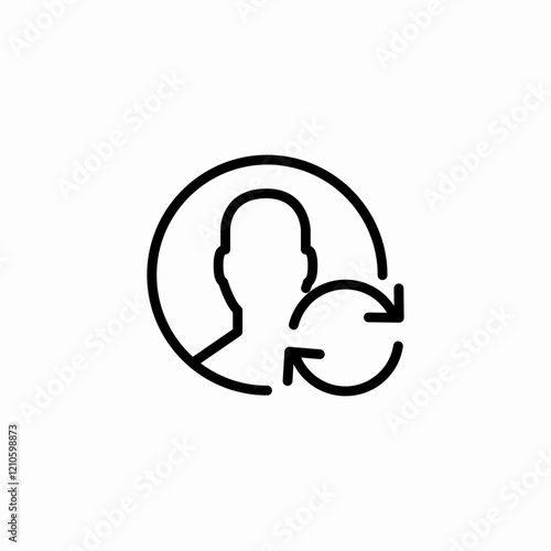 contact sync icon sign vector