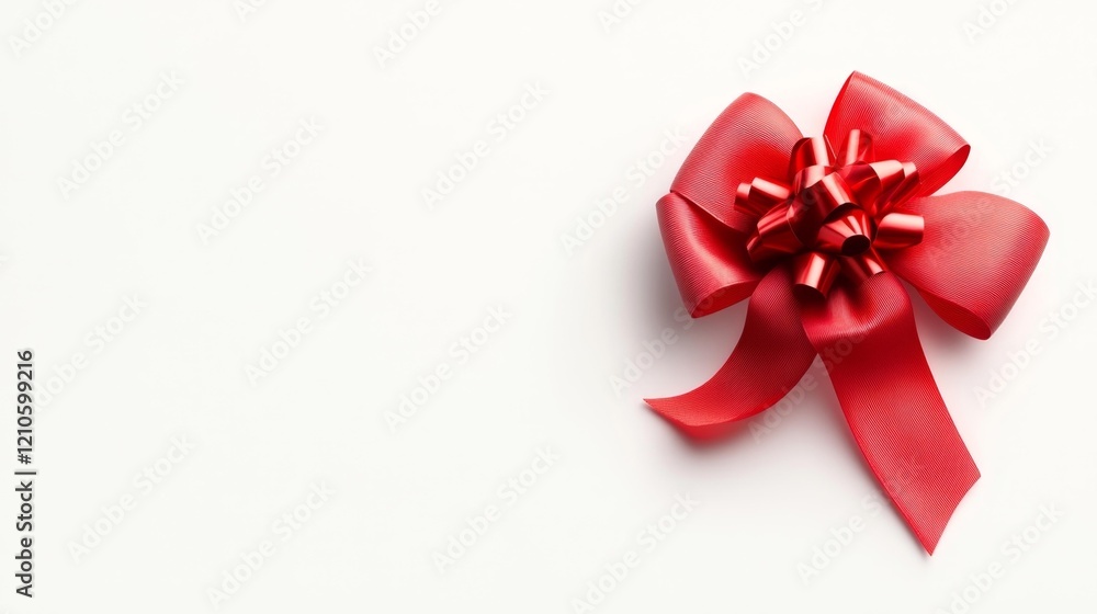 Christmas ribbon isolated on white background. Generative AI Christmas ribbon isolated on white background. Generative AI