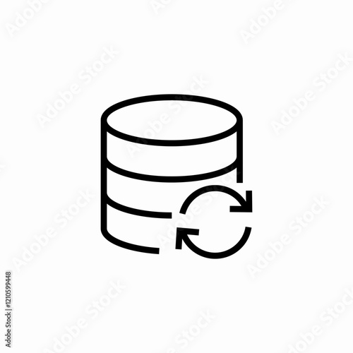 database refresh icon sign vector