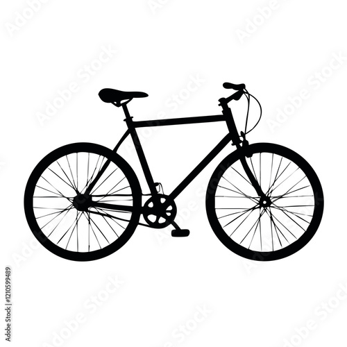 Simple Bicycle Silhouette Vector Design