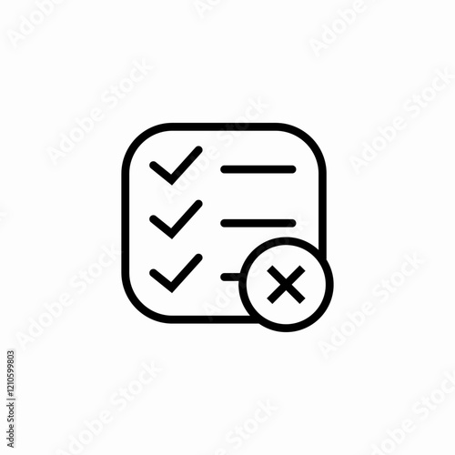 delete task icon sign vector