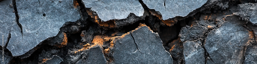 Cracked Earth Surface with Exposed Subsoil Cracked Earth Surface with Exposed Subsoil