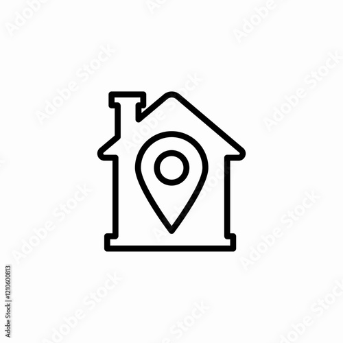 house location icon sign vector