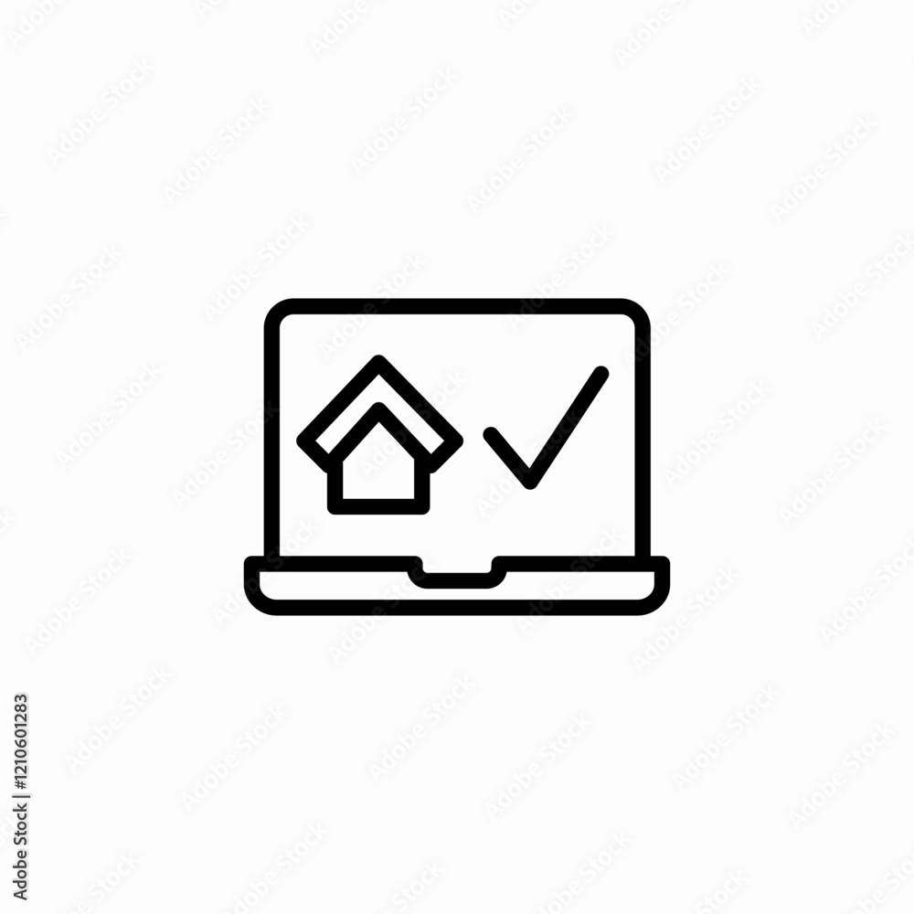 laptop housing platform icon sign vector laptop housing platform icon sign vector
