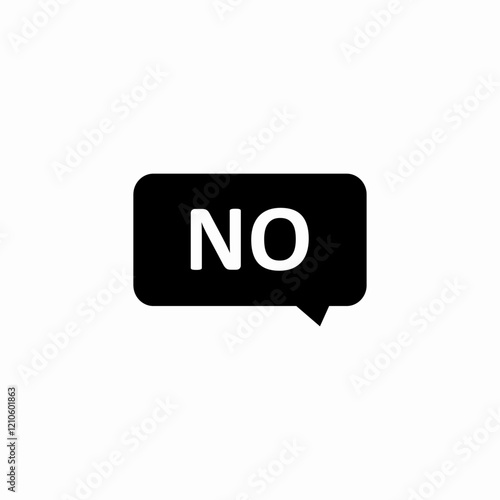 negative reply icon sign vector