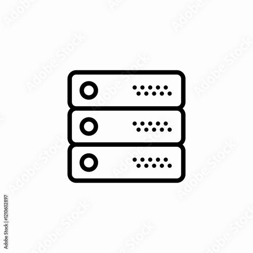 server stack icon sign vector