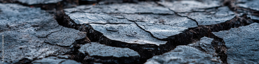Close-up of Cracked Earth Surface Close-up of Cracked Earth Surface