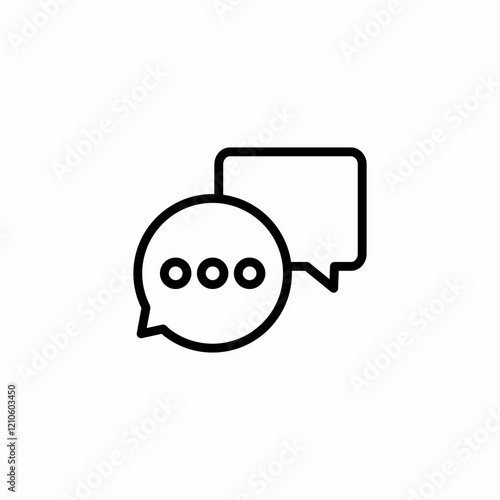 text discussion icon sign vector