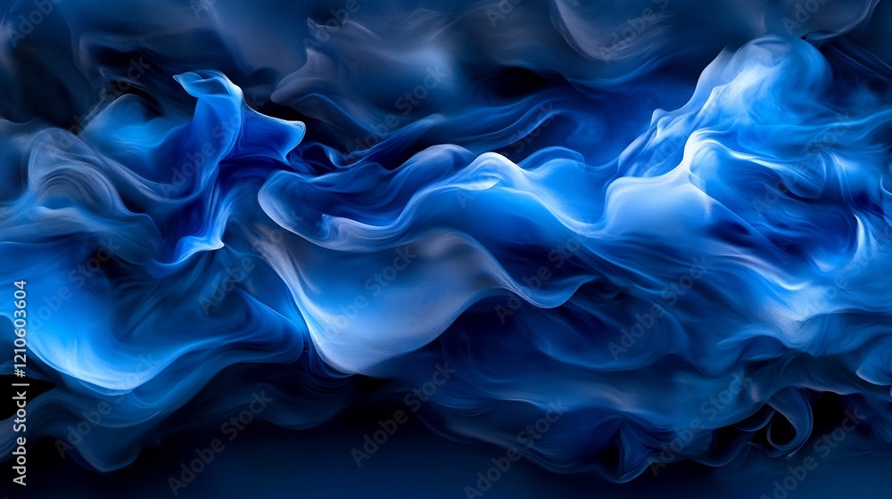 Obraz premium Abstract Blue Swirls: A Symphony of Color and Motion