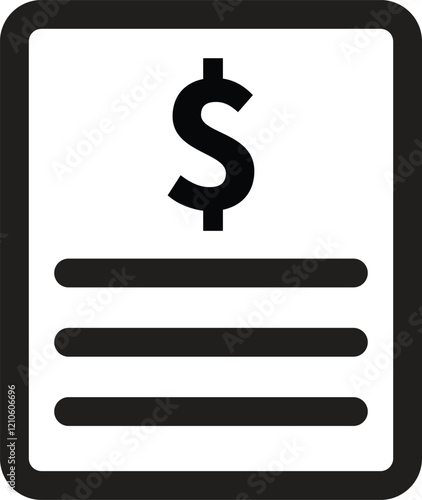 Invoice icon isolated on white background . Billing icon . Payment invoice icon vector