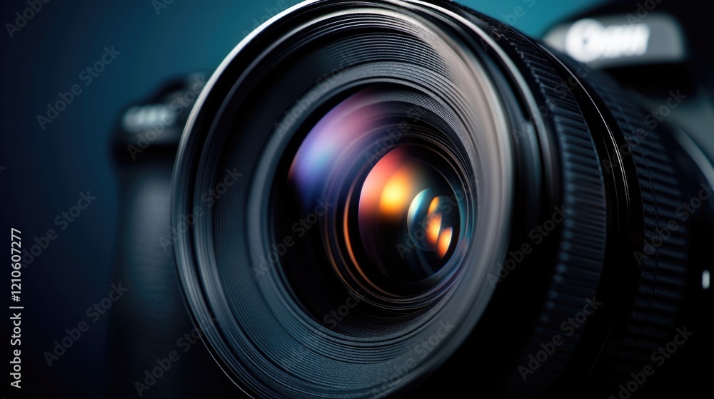 A blurred camera lens in close-up view, emphasizing the depth of field and optical quality. A blurred camera lens in close-up view, emphasizing the depth of field and optical quality.