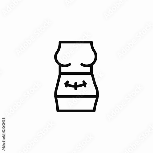 caesarean section surgery icon sign vector