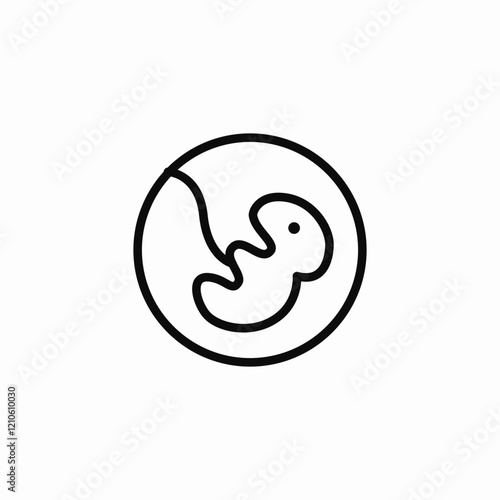 embryo imaging icon sign vector