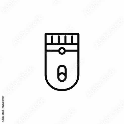 epilator device icon sign vector