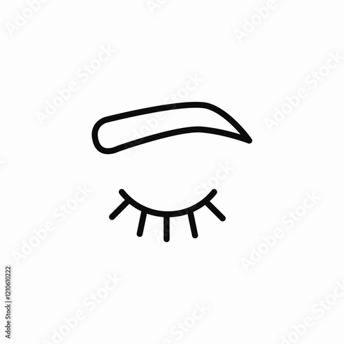 eyelash brow care icon sign vector