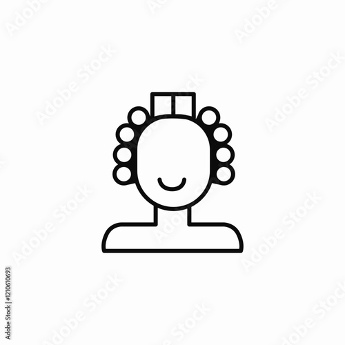 hair rollers icon sign vector