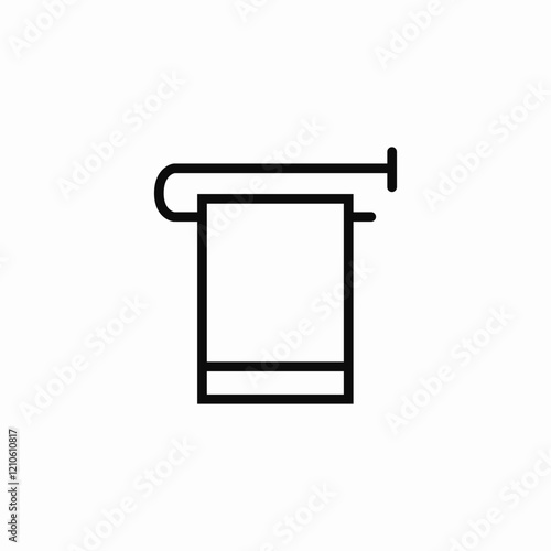 hanged towel icon sign vector