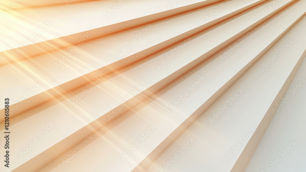 Obraz premium Warm sunburst gradient with soft radial light effect on abstract geometric pattern