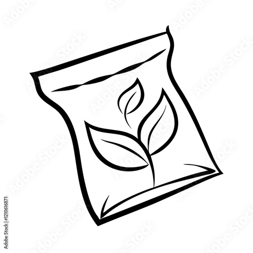 Seed packet with plant illustration