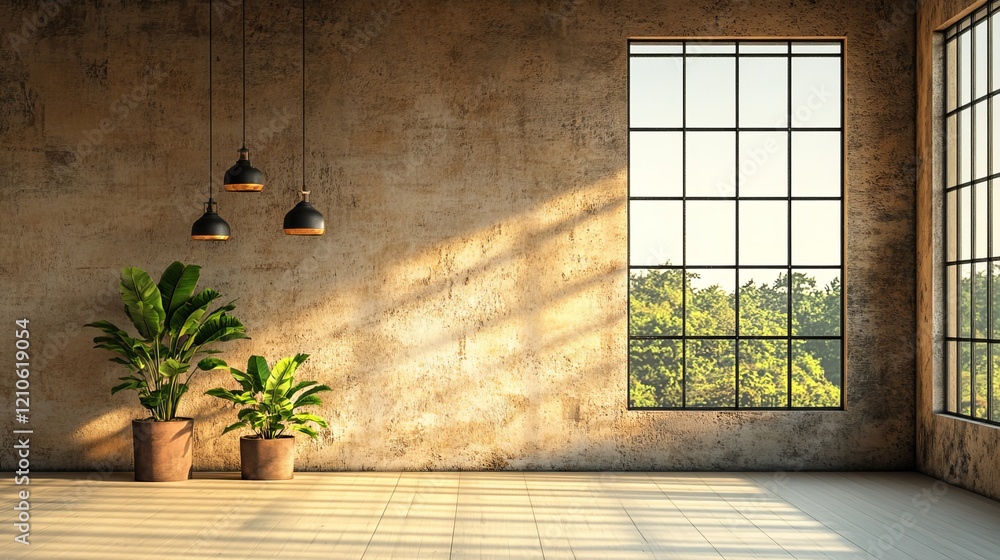 A large window admits sunlight, lighting up a beautifully decorated room adorned with a vase of fresh flowers on a wooden table, merging indoor sophistication with outdoor beauty A large window admits sunlight, lighting up a beautifully decorated room adorned with a vase of fresh flowers on a wooden table, merging indoor sophistication with outdoor beauty